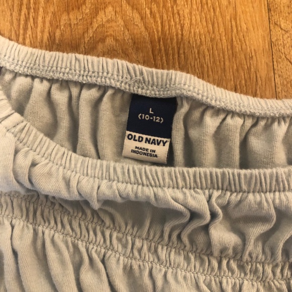 Girls’ light blue ruched short sleeve top - Picture 2 of 3